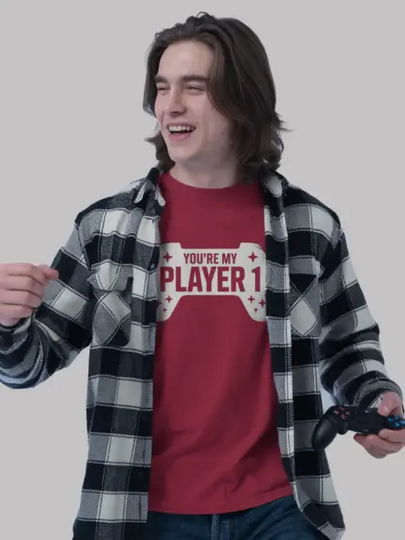 You're My Player 1 Gamer Couple Player 1 T-Shirt - Image 9