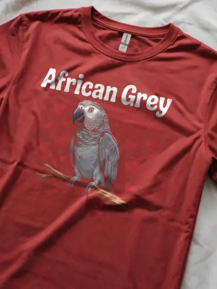 African Grey Parrot Mom T-Shirt for Bird Lovers - Image 2