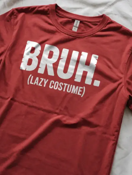 red Lifestyle shot navy shirt Bruh Lazy Costume T-Shirt meme lovers