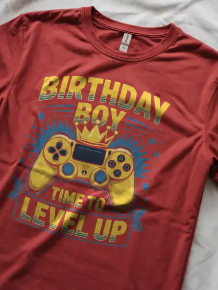 Gamer Birthday Boy T-Shirt – Level Up - Image 8
