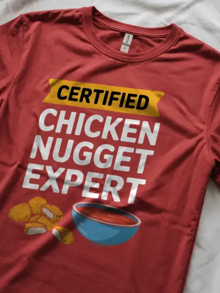 Certified Chicken Nugget Shirt – Funny Foodie Power Tee - Image 8