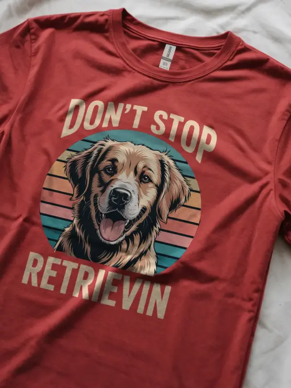red Lifestyle Don’t Stop Retrievin Shirt for Pet Rescue Families
