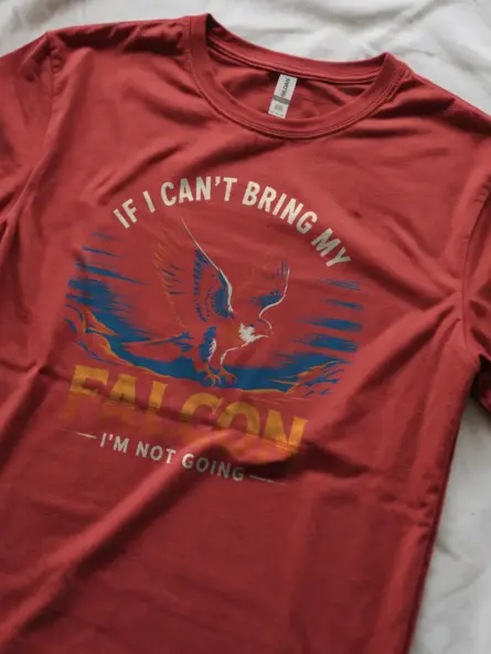 Falconer T Shirt for Sale – “If I Can’t Bring My Falcon” Graphic Tee - Image 8