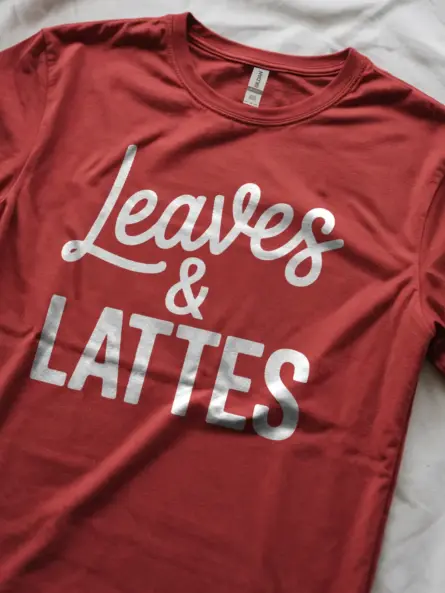 Fall Coffee Shirt – Leaves and Lattes Cozy PSL Tee for Women - Image 2