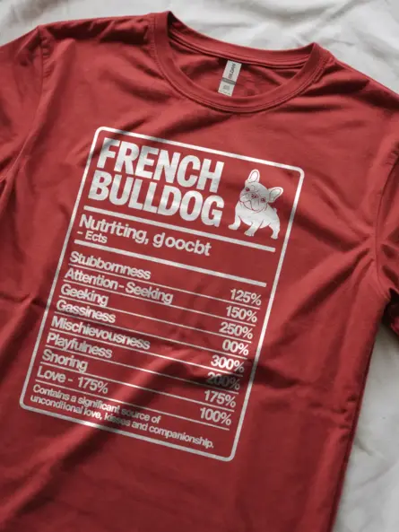 French Bulldog Nutrition Facts Shirt – Hilarious Dog Lover Tee - Image 8