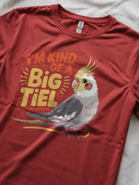 Funny Cockatiel T-Shirt for Parrot Lovers – “I’m Kind of a Big Tiel - Image 5