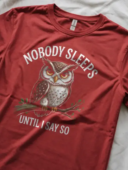 Funny Night Owl T-Shirt for Insomniacs - Image 11