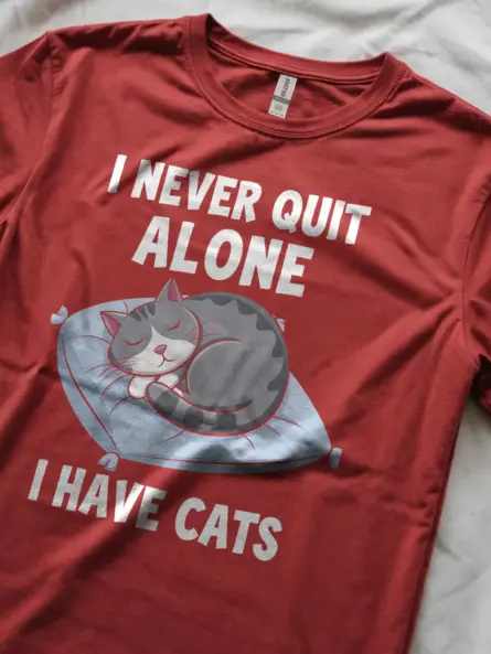 Empowering Cat Mental Health T Shirt – Funny &Comforting Design - Image 2