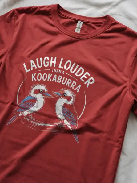Kookaburra Graphic T-Shirt for Bird Lovers – Laugh Louder Cartoon Wildlife Tee - Image 11