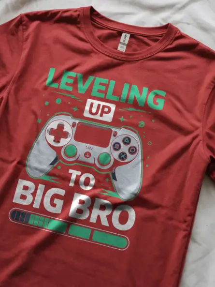Leveling Up to Big Bro Gamer T-Shirt – Boys Video Game Reveal Tee - Image 11