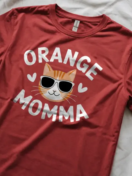 Orange Tabby Cat Mom Shirt – Cute Cat Mom Gift - Image 5