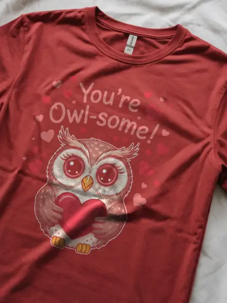 You're Owl-Some – Cute Owl-Some Valentine T-Shirt for Animal Lovers - Image 11