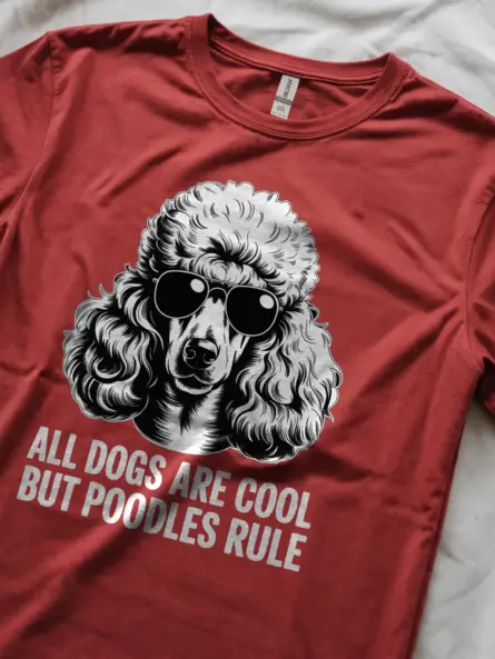 Bold Poodle Sunglasses Shirt – Funny Dog Lover Graphic Tee - Image 12