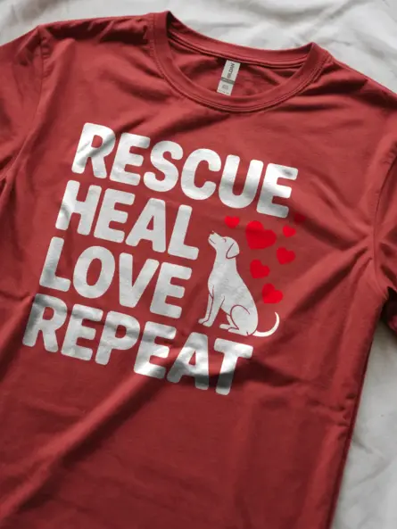 Rescue Love Repeat Shirt – Uplifting Dog Rescue Volunteer Tee - Image 8