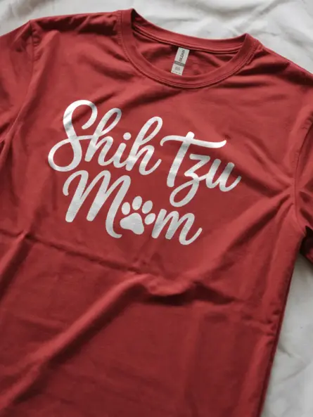 Shih Tzu Mom Shirt – Minimalist Paw Print Tee for Dog Lovers - Image 8