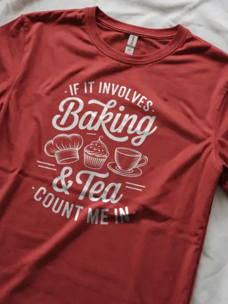 Vintage Baking and Tea T-Shirt for Cozy Cooks - Image 8