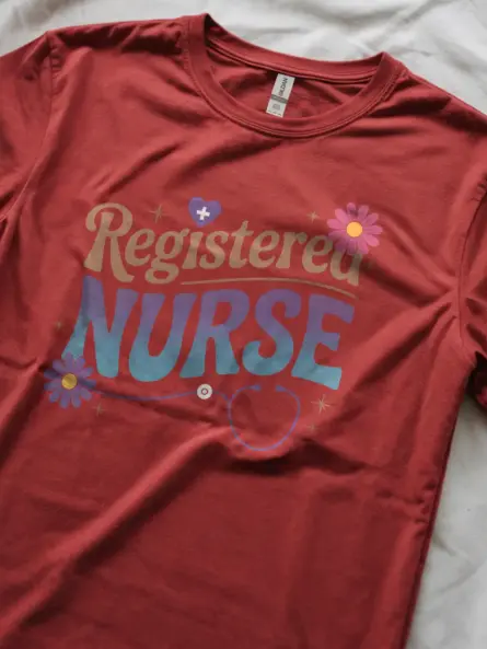 lifestyle red nurse shirt
