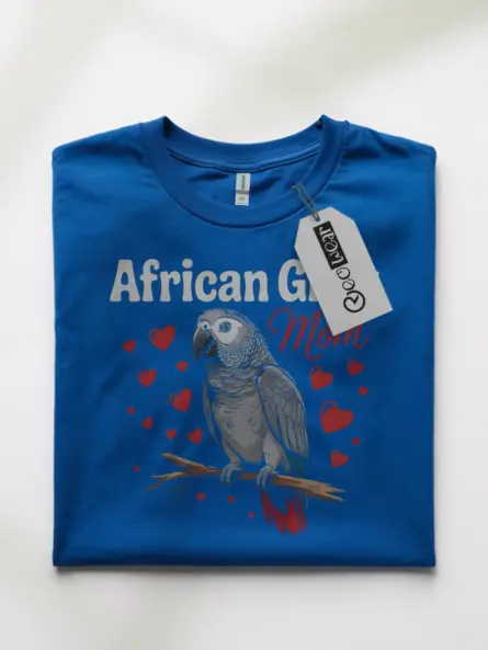 African Grey Parrot Mom T-Shirt for Bird Lovers - Image 4
