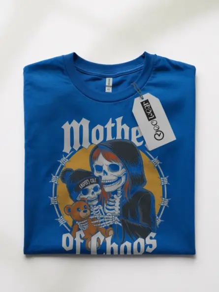 Mother of Chaos Gothic Mom Skeleton T-Shirt - Image 4