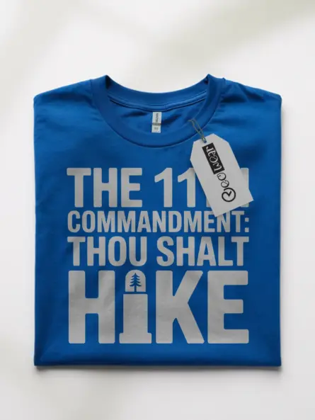 11th Commandment Hiking Shirt – Bold Thou Shalt Hike Graphic Tee - Image 10