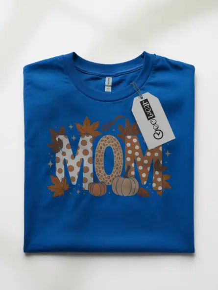 Autumn Mom Shirt – Cozy Fall T-Shirt with Pumpkin and Leopard Print - Image 10