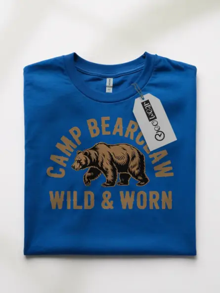 Rustic Bear Camping T Shirt – Vintage Outdoor Adventure Tee - Image 10