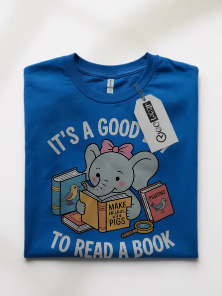 Book Day T-Shirt for Kids – Cute Elephant Reading Shirt Gift - Image 10