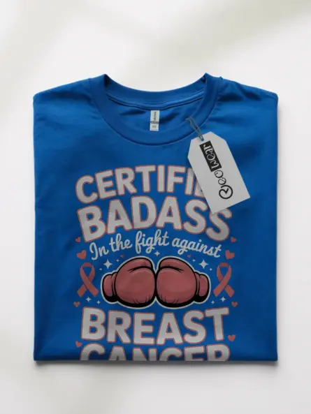 Certified Badass Breast Cancer Fighter Shirt – Bold Awareness Tee - Image 10