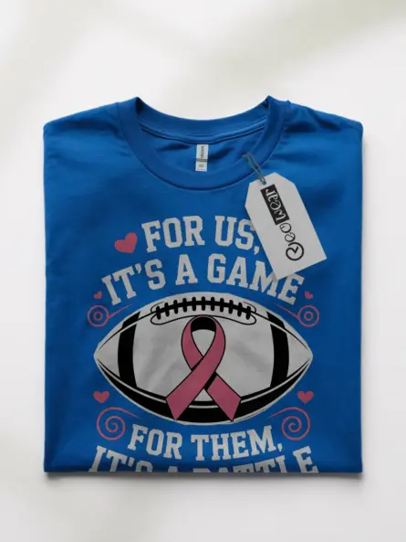 Bold Breast Cancer Football Shirt – Game Day Awareness Tee - Image 10