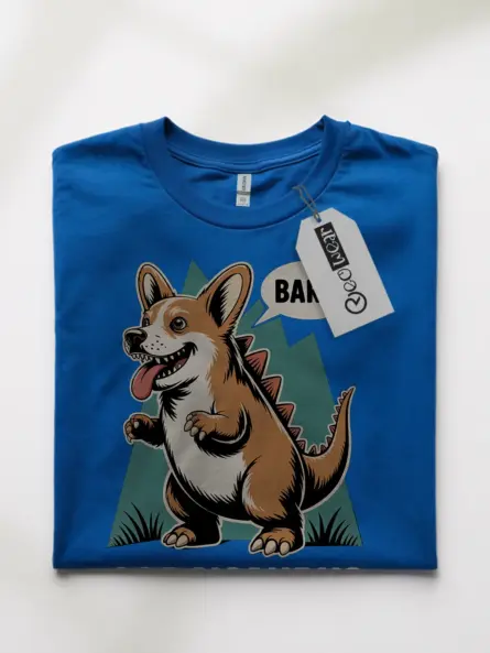 Vintage Corgi Dinosaur Shirt – Funny “Bark Corgisaurus” Graphic Tee - Image 7