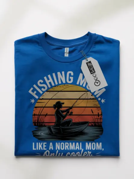 Fishing Mom Shirt – Cool Retro Graphic Tee for Outdoor Moms - Image 10