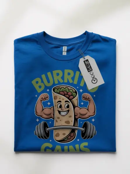 Funny Burrito Gym Shirt for Gains Lovers – Foodie Fitness Tee - Image 10