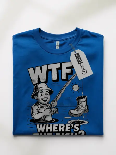 WTF Funny Fishing Shirt – Retro Comic Tee for Anglers Who Love Humor - Image 10