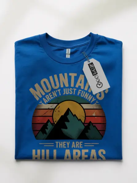 Funny Mountain Pun T-Shirt – Hill Areas Retro Hiking Tee - Image 10