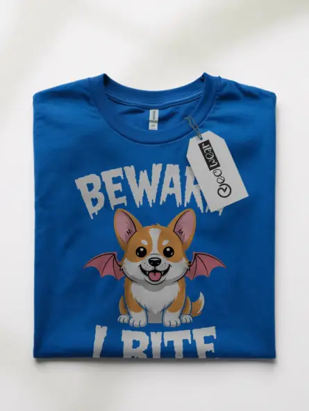 Funny Halloween Corgi Shirt – Beware I Bite Vampire Dog Tee - Image 10