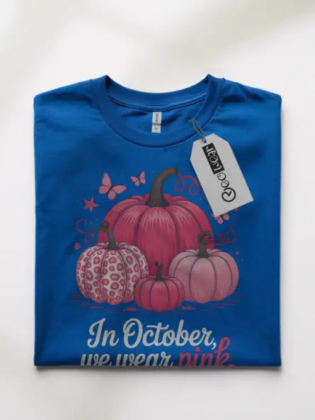 Chic In October We Wear Pink T-Shirt – Breast Cancer Awareness Top - Image 10