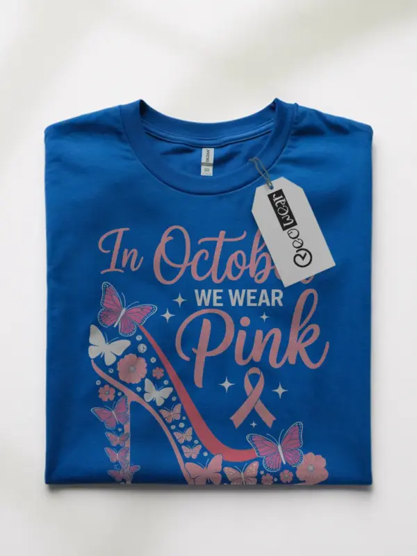 Royal Blue Shirt – Full Shirt – in october we wear pink shirt view