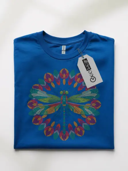 Mandala Dragonfly T-Shirt – Artistic Boho Tee for Nature Lovers - Image 10