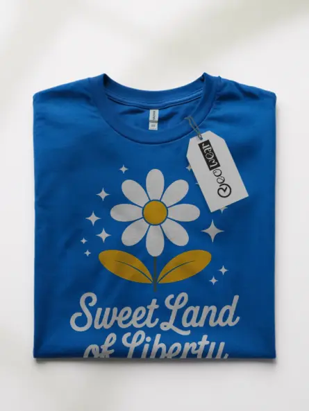 Sweet Land of Liberty T-Shirt with Daisy & Stars - Image 10