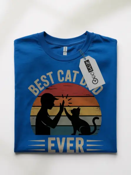 Vintage Cat Dad Shirt – Retro Sunset Tee for the Best Cat Dad Ever - Image 10