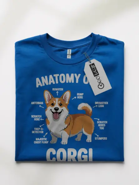 Anatomy of a Corgi Shirt – Funny Labeled Dog Parts Tee for Pet Lovers - Image 10