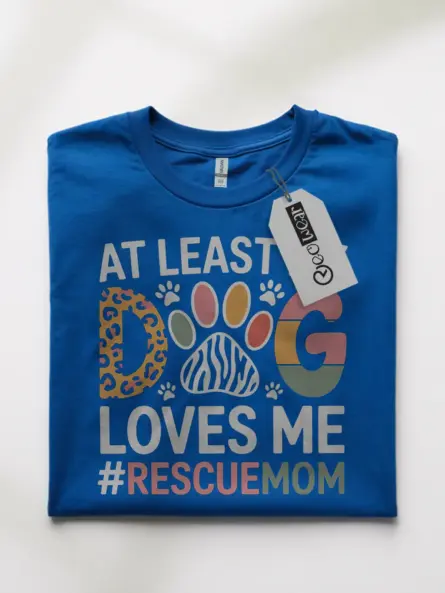 Bold Rescue Dog Mom Shirt – Funny & Stylish Leopard Print Tee - Image 10