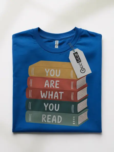 Book Stack T-Shirt – Pastel “You Are What You Read” Graphic Tee - Image 10