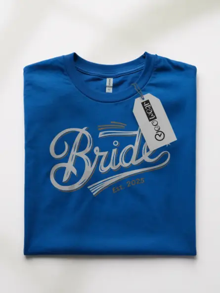 Bride Est 2025 Shirt – Vintage Cursive Engagement Tee - Image 10