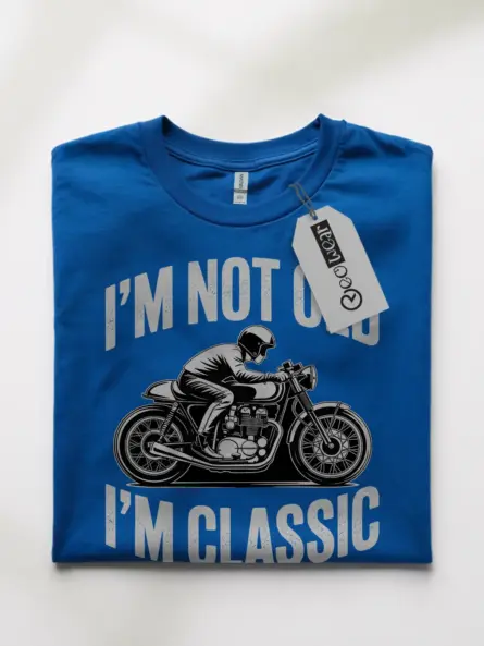 Bold Cafe Racer T-Shirt – I’m Not Old I’m Classic Vintage Biker Tee - Image 10