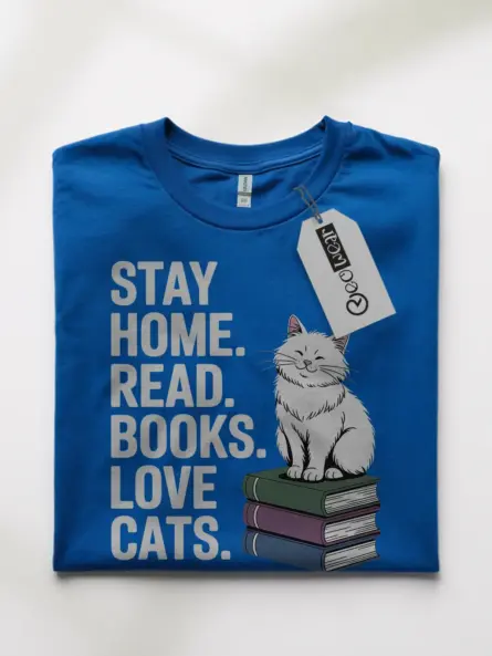 Cozy Cats Books T-Shirt – Minimalist Reading Tee for Introverts - Image 10