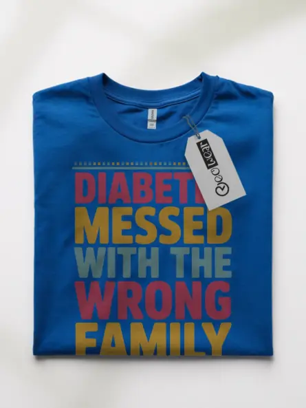 Diabetes Family Shirt – Bold Messed With The Wrong Family Awareness Tee - Image 10