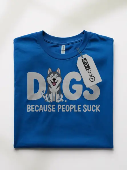 Edgy Dogs Because People Suck Shirt – Funny Husky Meme Tee - Image 11