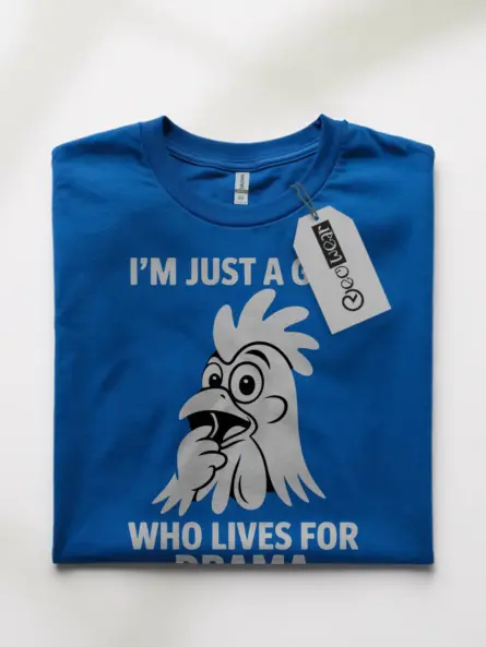 Funny Drama Queen T-Shirt – Bold Rooster Meme Design - Image 10