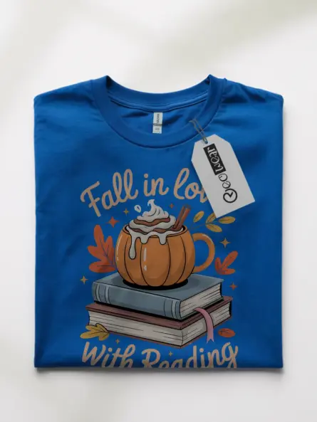 Fall Reading Shirt – Cozy Fall in Love with Reading Book Lover Tee - Image 10